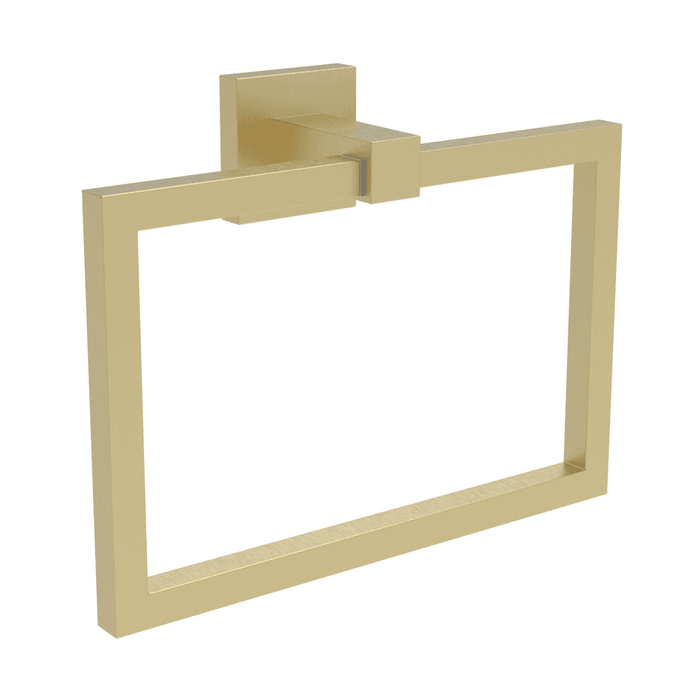 Tailored Bathrooms Sydney Square Towel Ring Brushed Brass - TIS0253