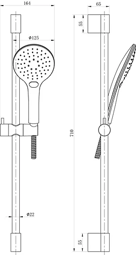 3 Mode Round Riser Kit Orca Black - TIS0289