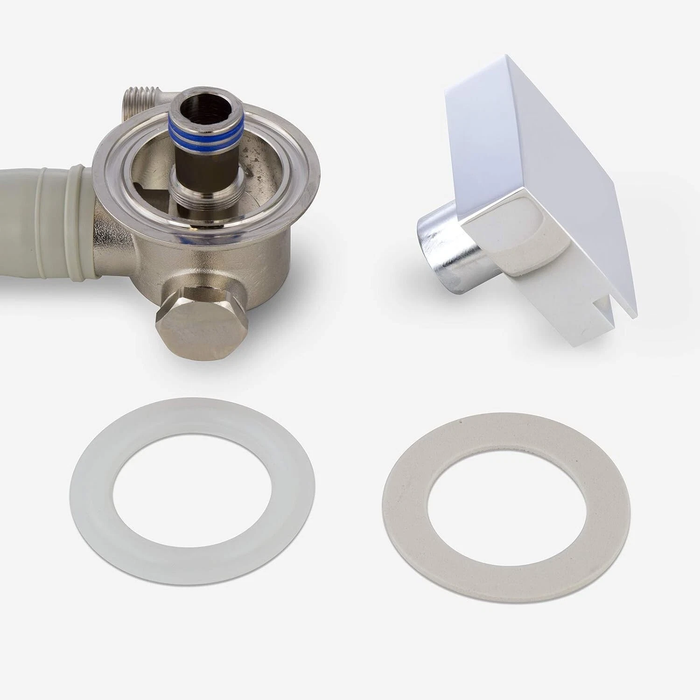 Chrome Bath waste with Overflow & Filler Square - WST040