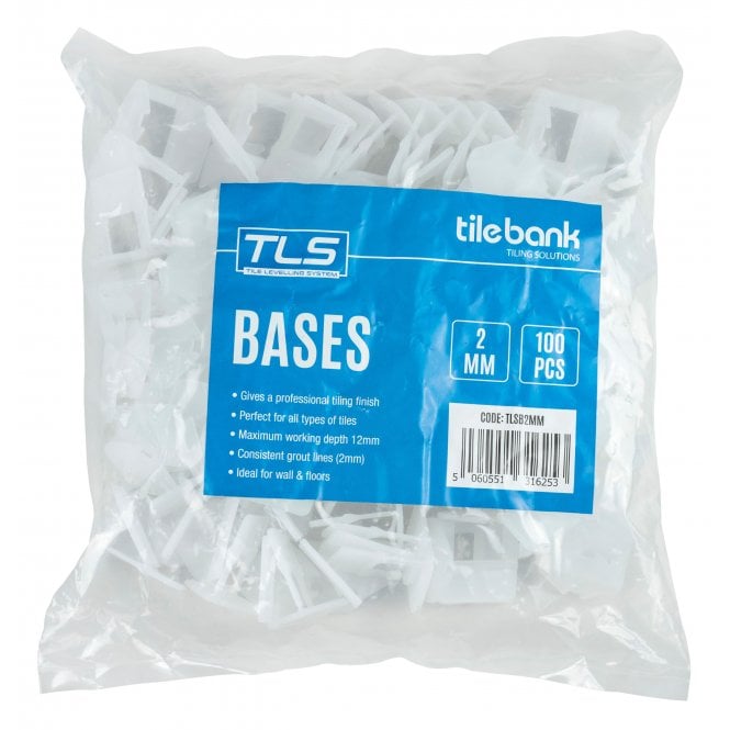 Tile Bank TLS 2MM Bases 100Pcs - TLSB2MM