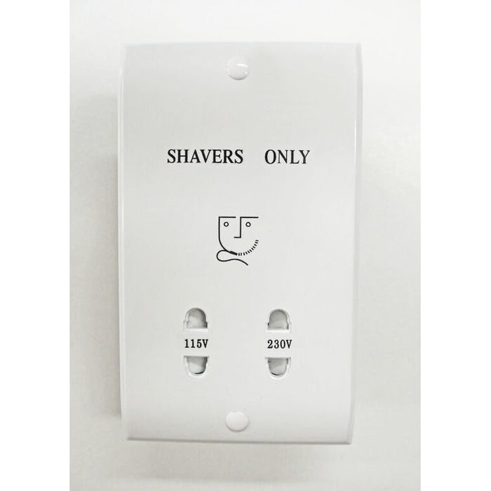 Dual Voltage Shaver Socket White - 268.85.001 The Bathroom Accessory Company