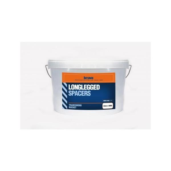 Long Legged Spacer Bucket 2mm x 5000 Pieces - 127.6/.STS Specialist Tiling Supplies