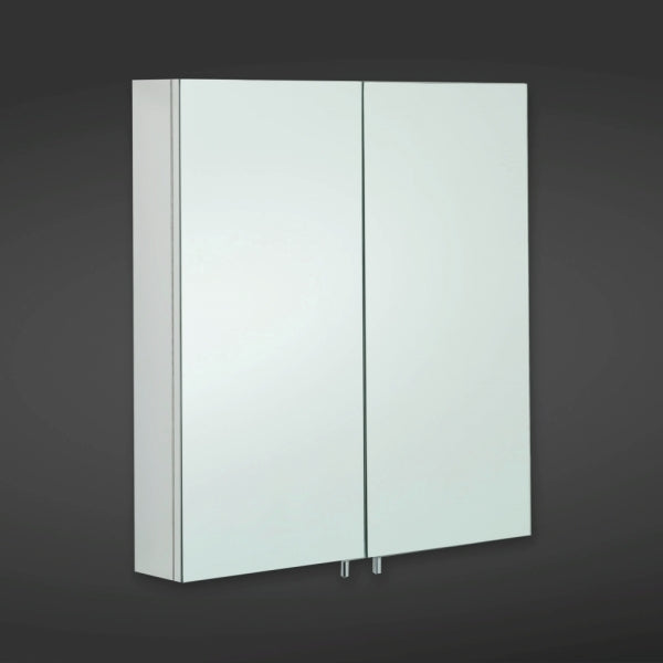 RAK Delta Stainless Steel Double Cabinet with Mirrored Doors (H)600x(W)670x(D)120mm - 12SL801