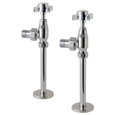 Eastbrook Pair of Traditional Rad Valves + Tails Chrome - 41.3009 Eastbrook Co.