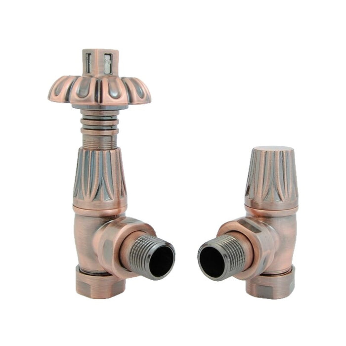 Westminster Angled Thermostatic Valve Antique Copper - 69012