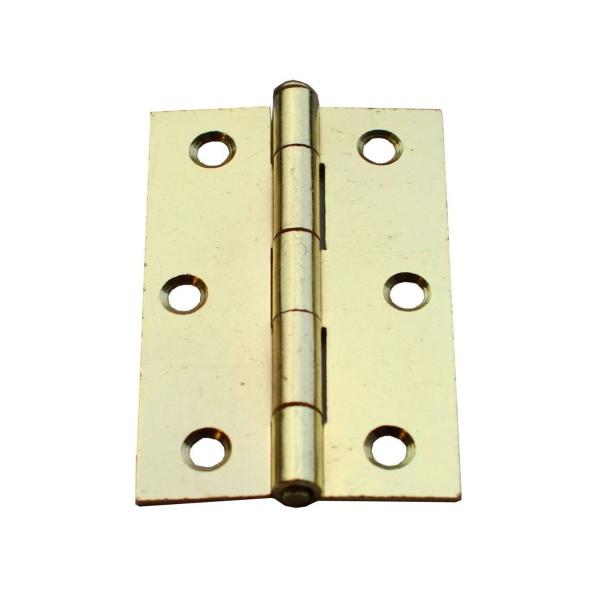 Steel Butt Hinge 74 x 49mm Electro Brass Plated - 926.85.065