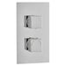 Square Concealed Thermostatic 2 Handle 1 Way Shower Valve - ABS0021 Tailored Bathrooms
