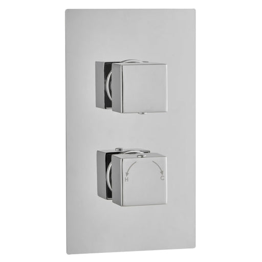 Square Concealed Thermostatic 2 Handle 2 Way Shower Valve - ABS0024 Tailored Bathrooms
