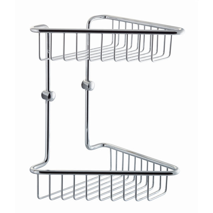 Cassellie Double Corner Wire Soap Caddy - Chrome - BSK006