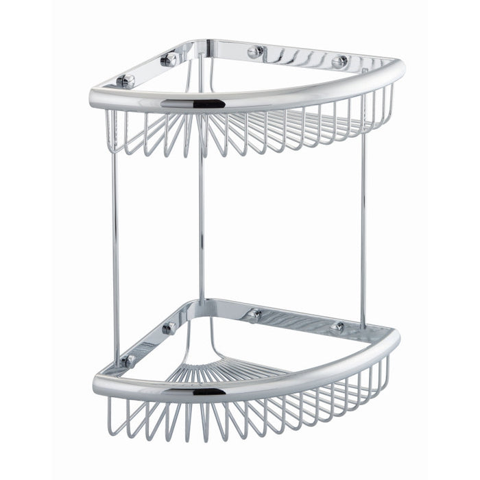 Cassellie Double Corner Wire Soap Caddy - Chrome - BSK007