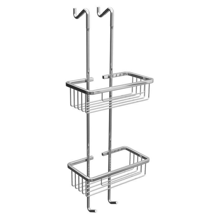 Double Wire Rectangular Shower Tidy - Chrome - BSK011