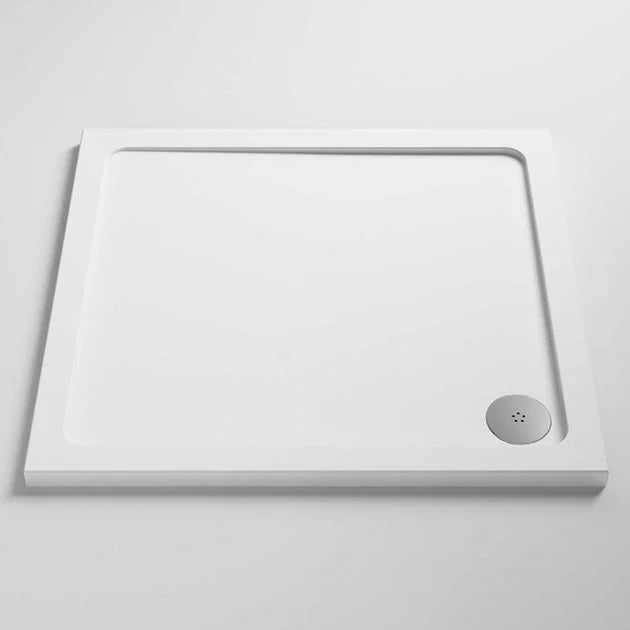 Nuie Pearlstone Square Shower Tray 800mm x 800mm White - NTP006 The Bathroom Accessory Company