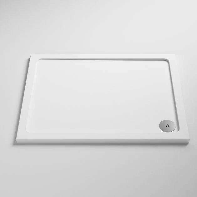 Nuie Pearlstone Rectangular Shower Tray 1200mm x 760mm White - NTP022 Nuie
