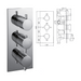 Madison Concealed Thermostatic Shower Valve, 3 Handle 2 Outlet - 029.36.006 The Bathroom Accessory Company