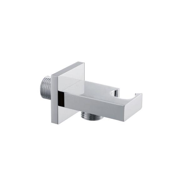 Square Shower Handset Wall Bracket with Outlet - 029.47.004 The Bathroom Accessory Company