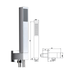 Square Shower Handset with Outlet Bracket & Shower Hose - 029.52.002 The Bathroom Accessory Company