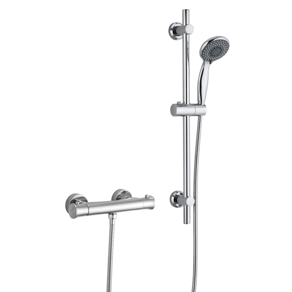 Plumb Essential Thermostatic Shower Riser Kit - TIS0005 — The Bathroom ...