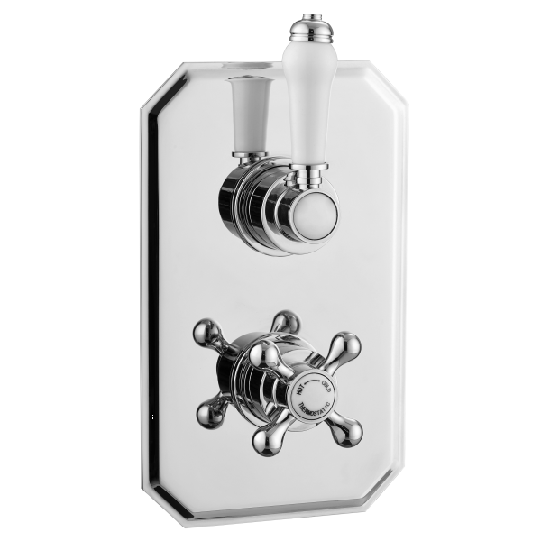 Tenby Traditional Concealed 2 Handle 1 Way  Thermostatic Valve - TIS0066