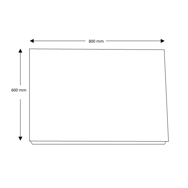 Niamh Square Strip LED Touch Mirror c/w Demister Pad - 800x600x45mm - TIS3006