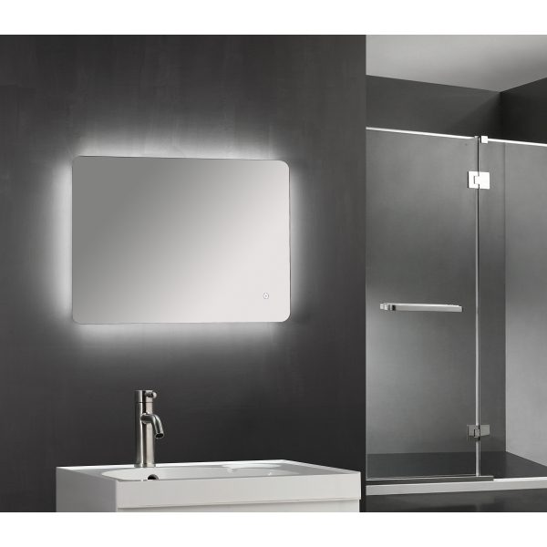 Bea Backlit LED Touch Mirror c/w Demister Pad - 500x700x45mm - TIS3007 Tailored Bathrooms