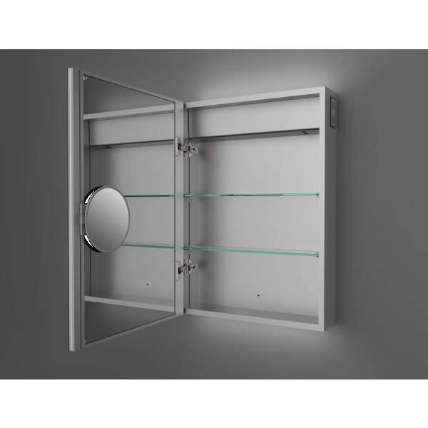 Jemima Single Door LED Mirror Cabinet c/w Bluetooth & Shaver Socket - 500x700mm - TIS3040