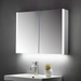 Beau Double Door Mirror Cabinet LED Side Strips c/w Sensor Switch & Shaver Socket - 600x700mm - TIS3102 Tailored Bathrooms