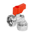 15mm CP Angled Washing Machine Valve with Red Handle - 048.113.005 The Bathroom Accessory Company