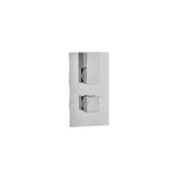 Square Paddle Concealed Shower Valve 2 Handle 2 Outlet - ABS0006
