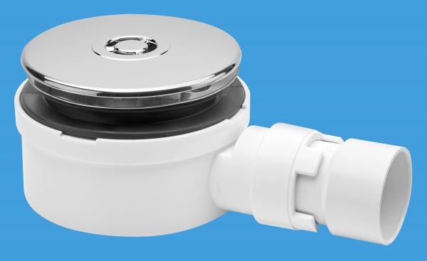 McAlpine 90mm Shallow Shower Trap - 53mm High - ST90CPB-S-53